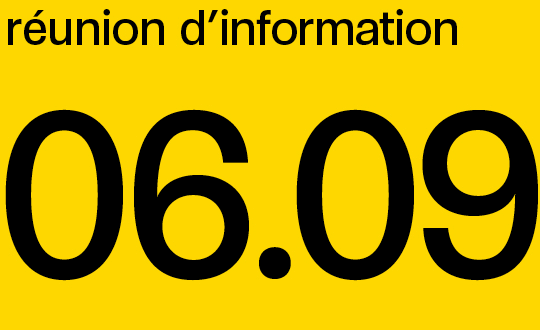 réunion d'information le 6 septembre réunion d'information le 6 septembre
